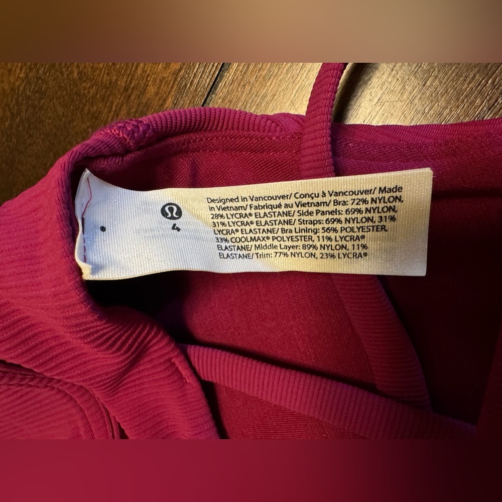 NWOT Lululemon Energy Bra Long Line Ribbed - Picture 9 of 9